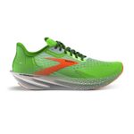 Brooks Men’s Hyperion Max Neutral Running Shoe – Green Gecko/Red Orange/White – 9.5 Medium