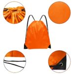 Grneric Drawstring Bags Bulk 14 Pcs Drawstring Backpack Bulk Cinch Bag Sackpack for Men Women Gym (Orange)