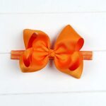 DDazzling Baby Large Hair Bow Headband Hair Accessories Photo Props (Orange)