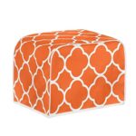 Salabomia 2 Slice Toaster Covers for Kitchen, Morocco Graphic Small Bread Maker Cover Washable Durable Bread Toaster Cover Dust Greasy Protection, Decorative and Anti-Scratch, Orange