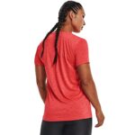 Under Armour Women’s Tech V-Neck Twist Short-Sleeve T-Shirt , Electric Tangerine (824)/Metallic Silver , Small