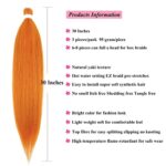 UPruyo Prestretched Braiding Hair 30 inch Burnt Orange Braiding Hair Pre Stretched Colored Hair Extensions for Braiding Box Braids Hair Yaki Long Micro Knotless Kanekalon Pre Stretched Braiding Hair