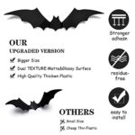 Halloween Decorations 3D Bats 96 Pcs, Halloween Decorations Outdoor Indoor, Halloween Decor Wall Decal Stickers, Bats Halloween Decoration for Bedroom 4 Different Sizes Scary Bats for Halloween Party