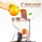 SUJRTKAN 1pc Slow Masticating Juicer, Cold Press Juice Extractor, Apple Orange Citrus Juicer Machine With Wide Chute, Quiet Motor For Fruit & Vegetables (Red)