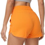 UrKeuf Women’s Sweat Cotton Shorts with Pockets High Waist Casual Summer Athletic Runing Shorts Comfy Drawstring Track Shorts Orange