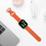 Tighesen Sport Bands Compatible with Apple Watch Band 38mm 40mm 41mm 42mm 44mm 45mm 49mm S/M M/L for Women/Men Waterproof Soft Silicone Replacement Strap Accessories for iWatch Ultra SE Series 8/7/6/5/4/3/2/1(Orange, 38/40/41mm S/M)