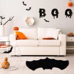 Xuhal Bat Rug Halloween Rug Gothic Rug Welcome Mat Soft Indoor Modern Area Rugs for Living Room Children Bedroom Home Decor Nursery Holiday Decorative