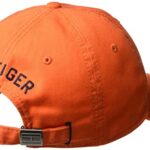 Tommy Hilfiger Men’s Cotton Ardin Adjustable Baseball Cap, Orange, One Size