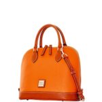 Dooney & Bourke Handbag, Pebble Grain Zip Zip Satchel – Clementine