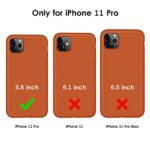 DTTO Compatible with iPhone 11 Pro Case, [Romance Series] Full Covered Silicone Cover [Enhanced Camera and Screen Protection] with Honeycomb Grid Cushion for iPhone 11 Pro 5.8″ 2019, Burnt Orange