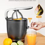 OSTBA Citrus Juicer Electric, Orange Juicer with Two Cones, Lemon Lime Grapefruit Orange Juice Squeezer, Anti-drip Spout, Stainless Steel Handle, Easy to Clean and Use