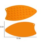 Tangser Multipurpose Silicone Iron Rest Pad for Ironing Board Hot Resistant Mat,Silicone Heat Resistant Iron Rest Pad (Orange)