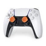 KontrolFreek Omni for Playstation 5 (PS5) and Playstation 4 (PS4) | Performance Thumbsticks | 2 Low-Rise Concave | Orange/White