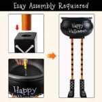 Halloween Decorations Outdoor – Halloween Party Decoration – Large Witches Legs Candy Bowl – Cute Witch Hocus Pocus Bucket Cauldron Decor for Indoor Front Porch Home House Lawn Yard Outside