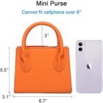 CATMICOO Trendy Mini Purse for Women, Small Handbag and Mini Bag with Crocodile Pattern (Orange-A)
