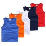 DCUTERQ Toddler Baby Boys Girls Solid Tank Tops T-Shirts Undershirts Cotton Summer Sleeveless Vest Orange 18-24 Months