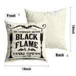 Halloween Decorations Pillow Covers 18×18 Set of 4 Halloween Decor Hocus Pocus Farmhouse Saying White Black Outdoor/Indoor Fall Pillow Pillows Decorative Cushion Cases for Home Sofa Couch Bed Chair
