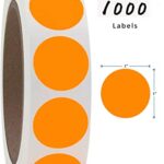 SHYGO® 1“ Orange Circle Dot Stickers Color Coding Labels, 1000PCS 2 Rolls