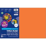 Tru-Ray Construction Paper, 50% Recycled, 12″ x 18″, Orange, Pack Of 50