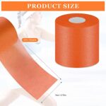 30 Yards Pre-wrap Athletic Tape Foam Underwrap Tape Sports Foam Underwrap Bandage Athletic Foam Tape for Wrists Elbows Knees Ankles Hair, 2.76 Inches (Orange)