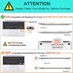 MOSISO Compatible with MacBook Air 13 inch Case 2022 2021 2020 2019 2018 Release A2337 M1 A2179 A1932 Retina Display with Touch ID, Plastic Hard Shell Case & Keyboard Cover Skin, Orange
