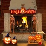 BLUELF Halloween Pumpkin Skeleton Decorations for Halloween Party Decor