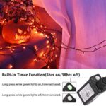 BrizLabs Halloween Orange Lights, 78.74ft 240 LED Orange String Lights, Outdoor Halloween Mini Lights Connectable, 8 Modes Plug-in LED String Lights Waterproof for Outside Xmas Halloween Tree Decor