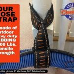 StrapIT-H Hose Strap (Black Orange Stripes) Carpet Cleaning – Holds Vacuum Hoses 1.5″, 2″ and 2.5″ and Solution Hose