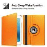 CenYouful iPad Case Fit 2018/2017 iPad 9.7 6th/5th Generation – 360 Degree Rotating iPad Air Case Cover with Auto Wake/Sleep Compatible with Apple iPad 9.7 Inch 2018/2017 (Orange)