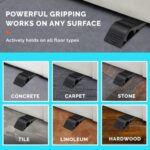 Wundermax Door Stoppers – Pack of 3 Rubber Door Wedge for Carpet, Hardwood, Concrete and Tile – Home Improvement Accessories – Orange