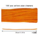 100 Pieces Pipe Cleaners Chenille Stem, Solid Color Pipe Cleaners Set for Pipe Cleaners DIY Arts Crafts Decorations, Chenille Stems Pipe Cleaners (Orange)