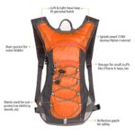 Unigear Hydration Pack Backpack with 70 oz 2L Water Bladder for Running, Hiking, Cycling, Climbing, Camping, Biking (Orange)
