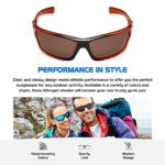 Nitrogen Polarized Wrap Around Sport Sunglasses for Men Women UV400 Driving Fishing Running Cycling Baseball Softball Golf Wraparound Sports Shades Sun Glasses