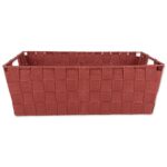 DII Woven Nylon Trapezoid Storage Bin, for Home, Office, Closets, & Everyday Storage Needs, Rust, Tray