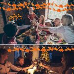 [2Pack]Fall Decor Total 16.4FT 50LED Maple Leaves String Lights Battery Operated,Fall Thanksgiving Halloween Decorations for Home,Fall Garland with Lights Decor for Indoor Outdoor Party Autumn Harvest