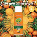 OdoBan Aroma Eliminator, 360-Degree Continuous Spray Natural Oil Real Citrus Air Freshener, Toilet Spray, 4-Pack, 10 Ounces Each, Orange Scent