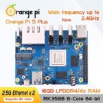 Orange Pi 5 Plus 16GB+256G Rockchip RK3588 8-Core 64-Bit Single Board Computer with 256G eMMC Socket, Development Board Run Orange Pi/Ubuntu/Debian/Android 12 OS (Pi 5 Plus 16G+256G eMMC)