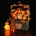 CYLAPEX 6 Pack Orange Fairy Lights 3.3FT Silvery Copper Wire 20 LED Fairy String Lights Small Starry Lights Firefly Battery Operated Micro String Lights for Christmas DIY Decor Halloween Wedding Party