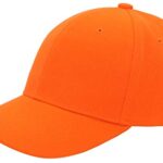 AZTRONA Baseball Cap Men Women – Adjustable Plain Sports Fashion Quality Hat (Neon Orange)