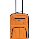 Rockland Fashion Softside Upright Luggage Set,Expandable, Orange, 2-Piece (14/19)
