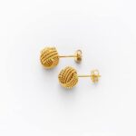 Amazon Essentials Yellow Gold Plated Sterling Silver Twisted Love Knot Stud Earrings