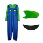 VISVIC Super Brothers Costume Halloween Outfit Cosplay Fancy Dress Classic Unisex Mens Women Adult Kids Teens