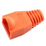 RuiLing 100PCS Orange CAT5E CAT6 RJ45 Ethernet Network Cable Strain Relief Boots Cable Connector Plug Cover