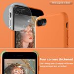 Vooii Compatible with iPhone SE3 Case, iPhone SE Case 2022/2020, iPhone 7/8 Case, [New Upgrade Silicone Case] with Microfiber Lining, Protective Shockproof Soft Case, Bright Orange
