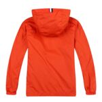 Jingle Bongala Boys Girls Lightweight Breathable Raincoat Waterproof Hooded Rain Jacket Windbreaker Easy to Fold-Sky Orange-130