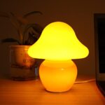 RUMAYS Orange Translucent Mushroom Table Lamp
