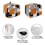 Toaster Dust Cover 2 Slice, Abstract Art Orange Black Gray Splice Bread Maker Cover Toasters Covers for Fingerprint Protector Washable Kitchen Small Appliance Cover 12x11x8in