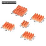 eleUniverse Orange Pi 5/5B Heatsinks, 5pcs Copper Heatsinks Cooler Compatible with Orange Pi 5/5B 4GB/8GB/16GB/32GB