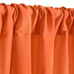 Hiasan Orange Backdrop Curtains for Parties, Polyester Photography Backdrop Drapes for Family Gatherings, Wedding Decorations, 5ftx8ft, Set of 2 Panels