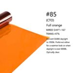 Orange Color Correction Gel Filter Sheet 16×20 inches 4 Pieces Full CTO Photography Lighting gels for Photo Studio Flashlight Led Light
